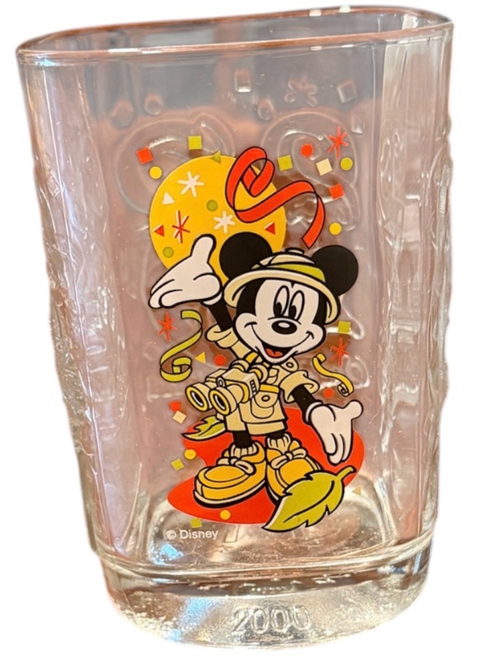 VTG 2000 Walt Disney World Animal Kingdom McDonald's Glass Safari Mickey Mouse